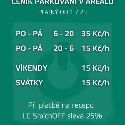 Změna ceníku parkovného